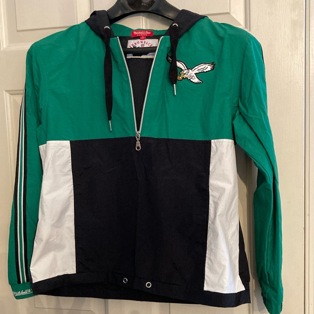 Mitchell & Ness Philadelphia Eagles Throwbacks Womens Nylon Jacket Size Small